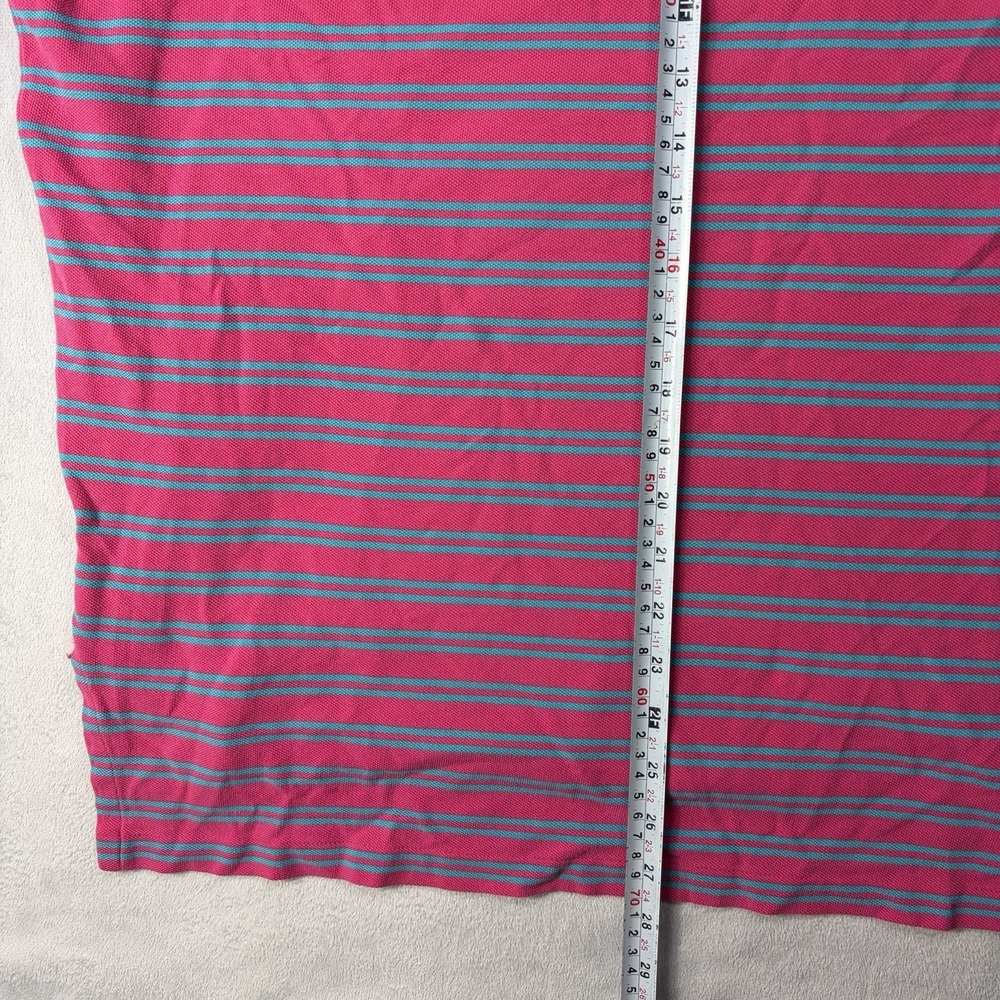 Polo Ralph Lauren Polo Shirt Mens Size Large Pink Stripe Classic Pony 90s Y2K - Picture 8 of 9